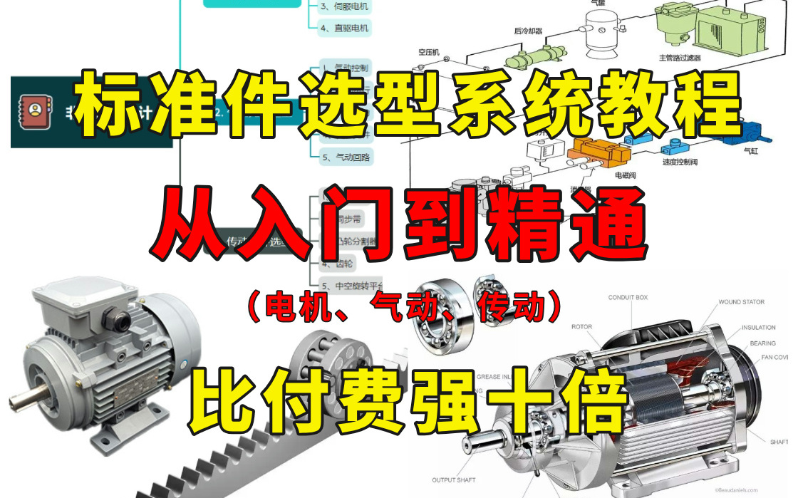 【整整600集】这绝对是B站讲的最全的非标设备标准件选型教程,从入门到精通,少走99%的弯路!这还学不会,我退出机械圈!哔哩哔哩bilibili