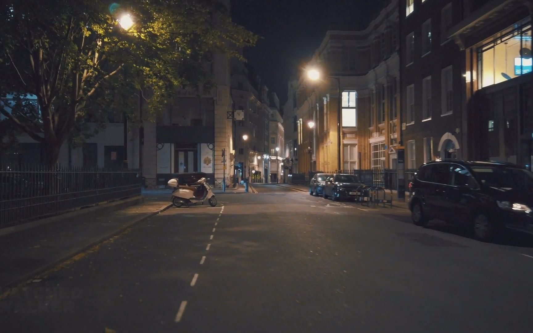 【超清英国】午夜的伦敦市中心 城市街道漫步 (1080p高清版) 2022