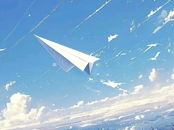 纸飞机承载着我们的童年记忆,愿它轻抚你的心弦.(07︶0771)