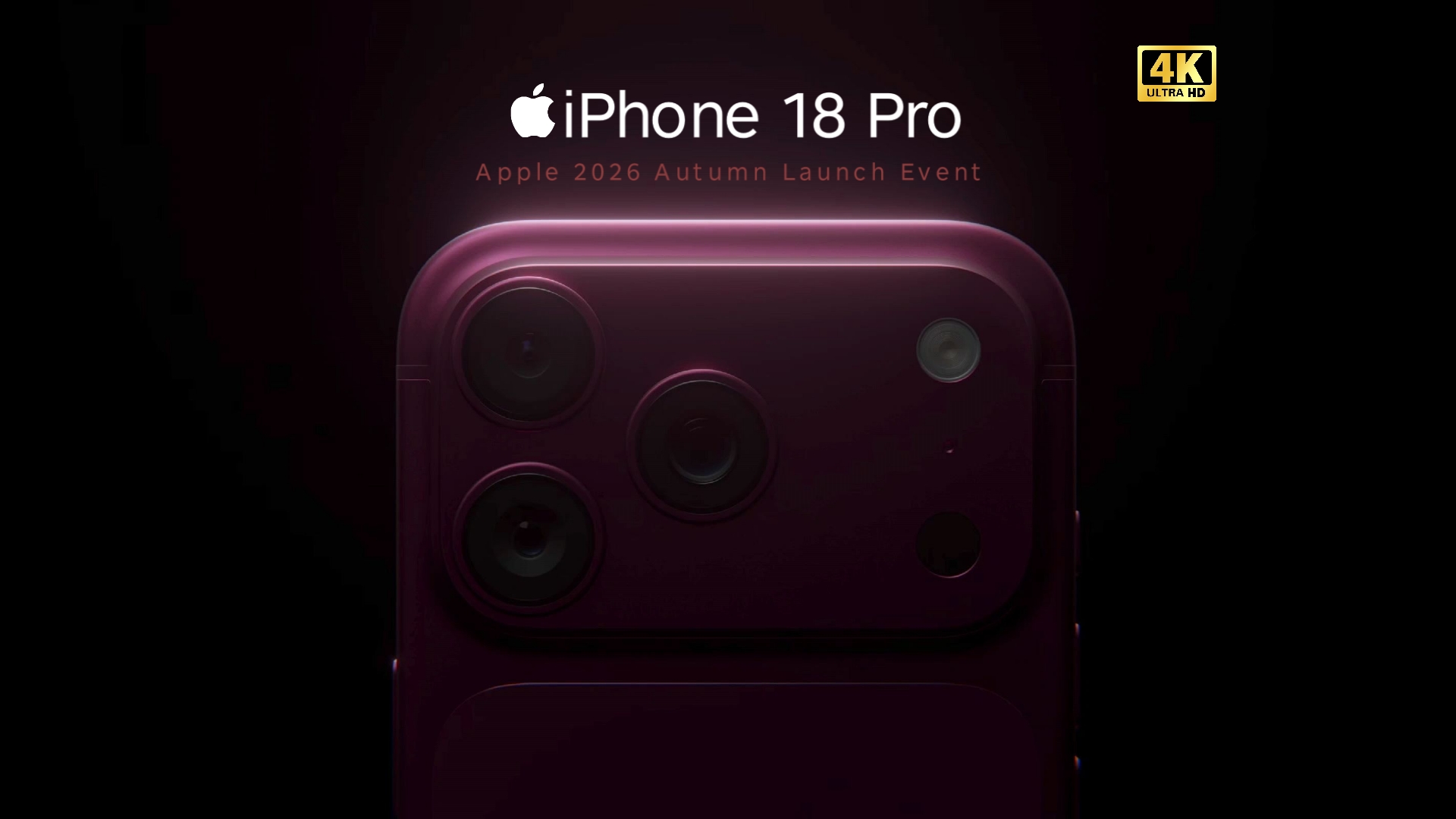 Apple【iPhone 18 Pro 正式片 来啦！】侧边指纹！可变光圈！全新配色！苹果AI！