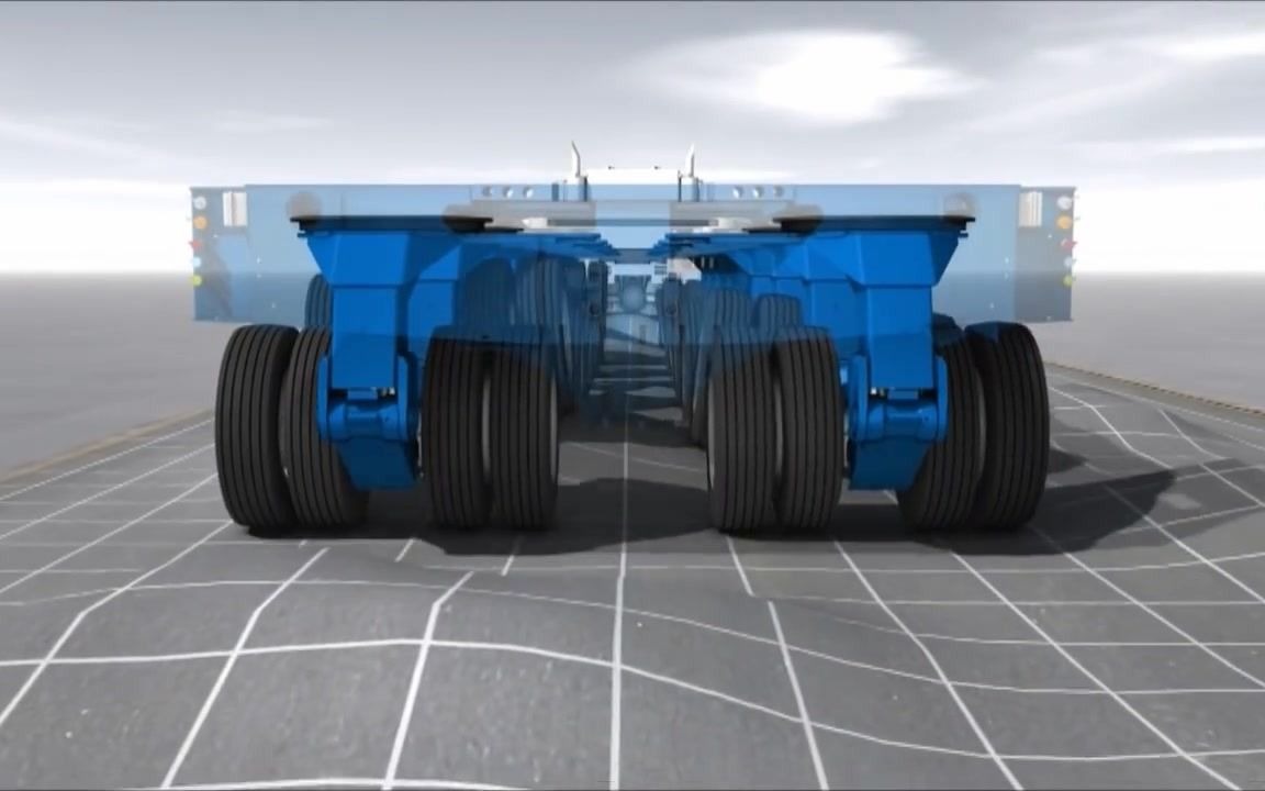 自行式模块化液压平板车(3d)
