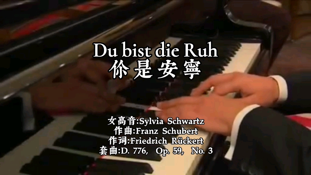 [图]舒伯特艺术歌曲《Du bist die Ruh你是安宁》德语语音朗读/德语范读