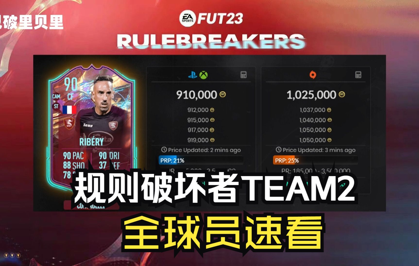 【FIFA23】安联国王退役!规则破坏者TEAM2全球员速看网络游戏热门视频