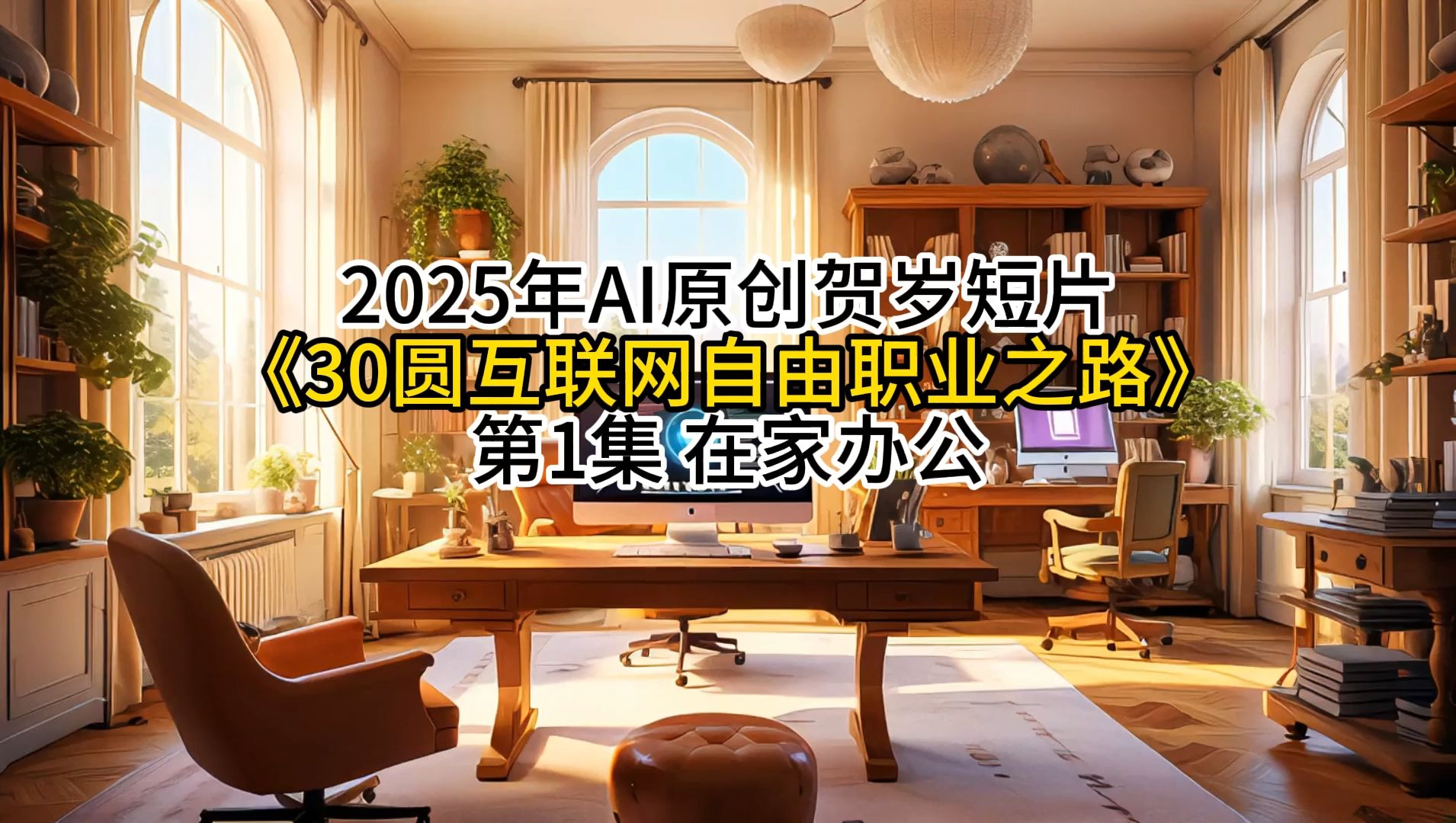 2025年AI原创贺岁短片《30圆互联网自由职业之路》第1集 在家办公哔哩哔哩bilibili