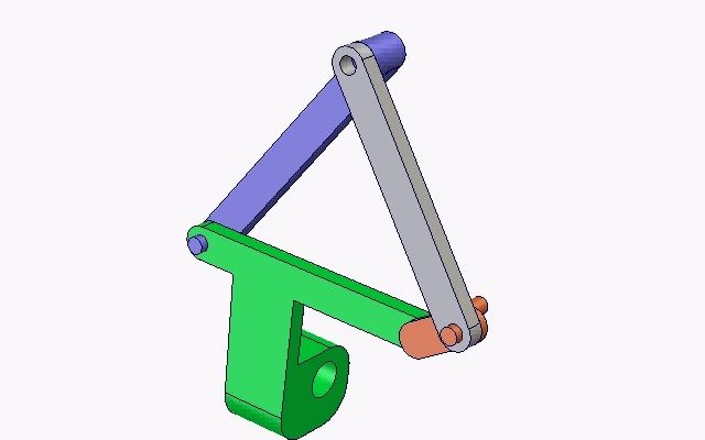 图384 摇头风扇中的双摇杆机构