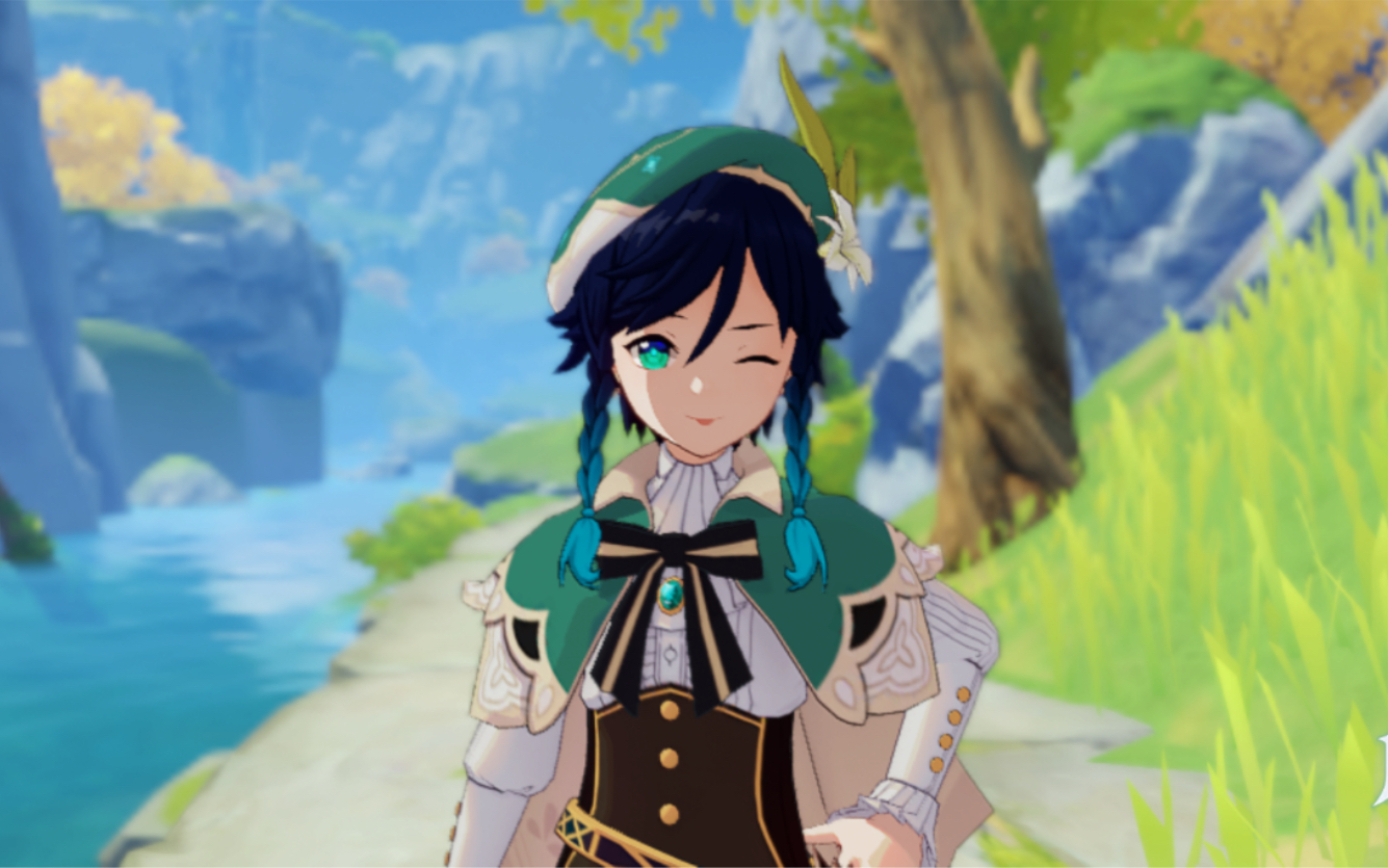 温迪语音模仿——真的不进来看看吗,诶嘿_原神