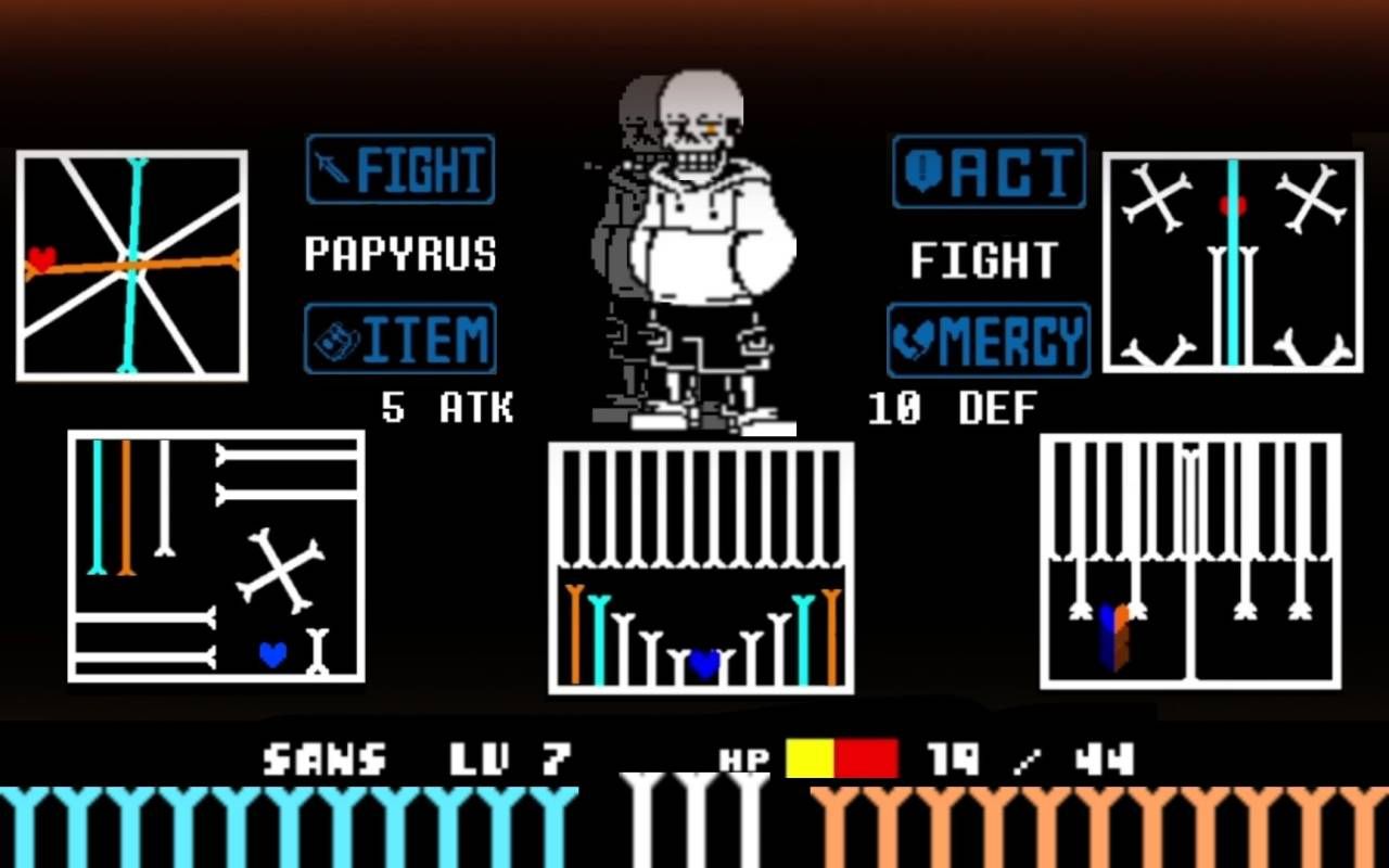 [create your frisk]自制papyrus战斗_哔哩哔哩bilibili