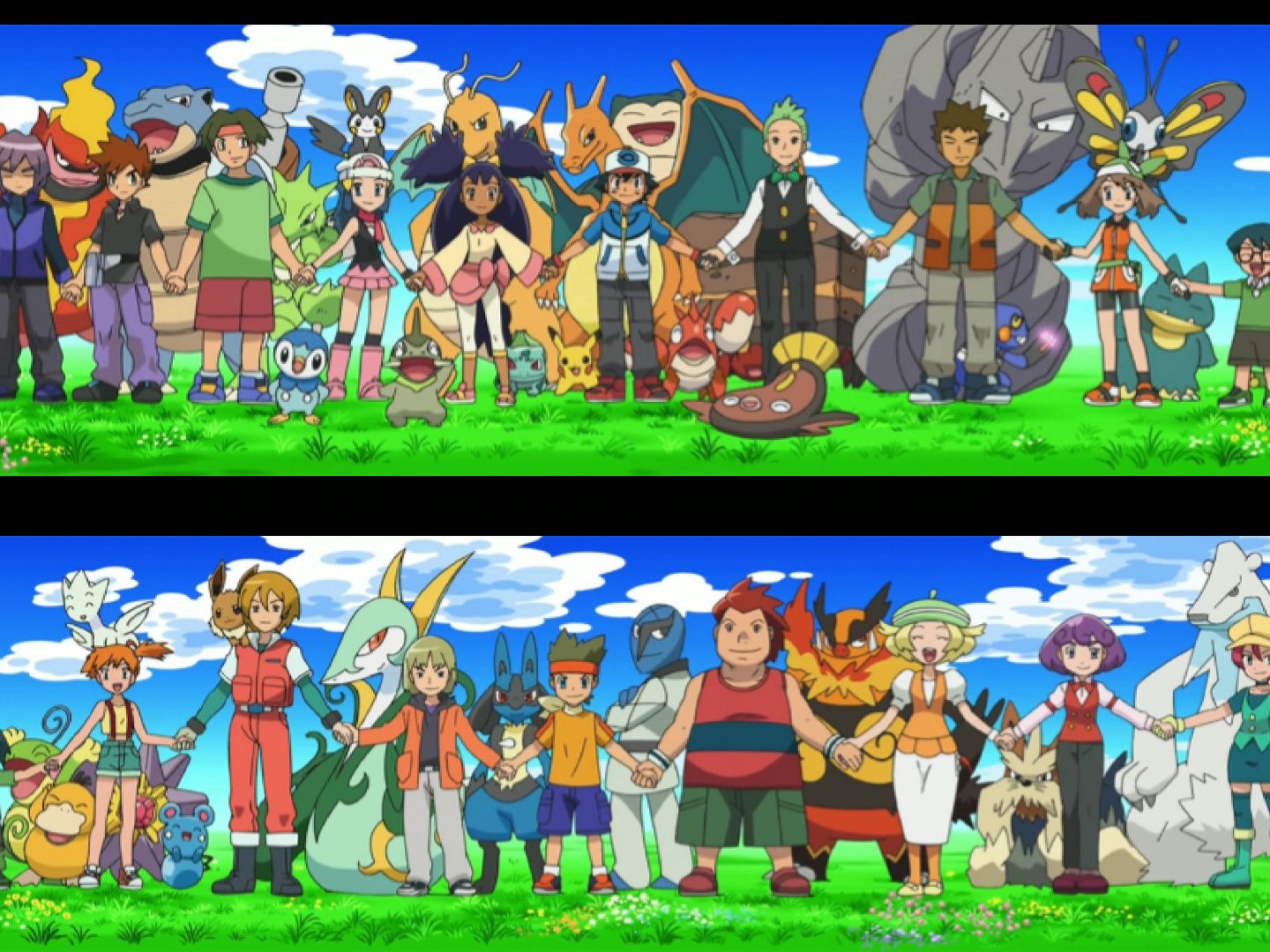 [4k修复有字幕]精灵宝可梦bw片尾曲《手牵手》