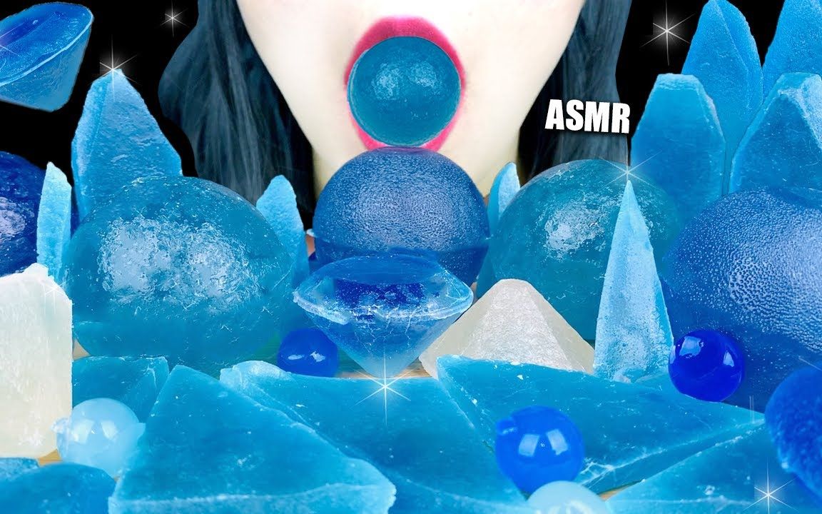[剪说话/咀嚼音] lanieats sweets 蓝色水晶/钻石琥珀糖