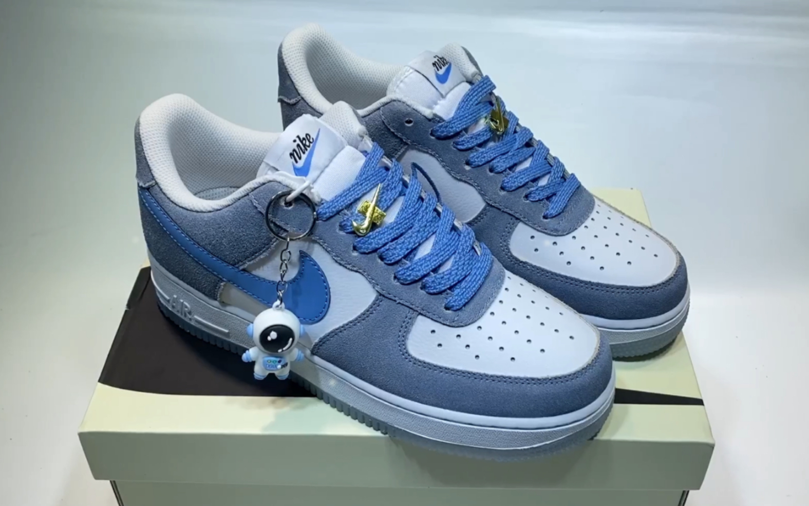 耐克 nike air force 1 space blue 航天藍空軍一號低幫運動鞋da8302