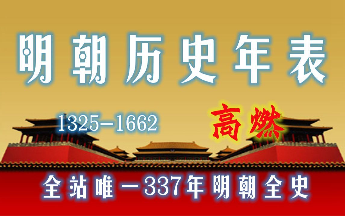 [图]爆燃！泪目！从元末农民起义到李定国逝世，337年明朝历史年表燃向混剪，义武奋扬，跳梁者虽强必戮！