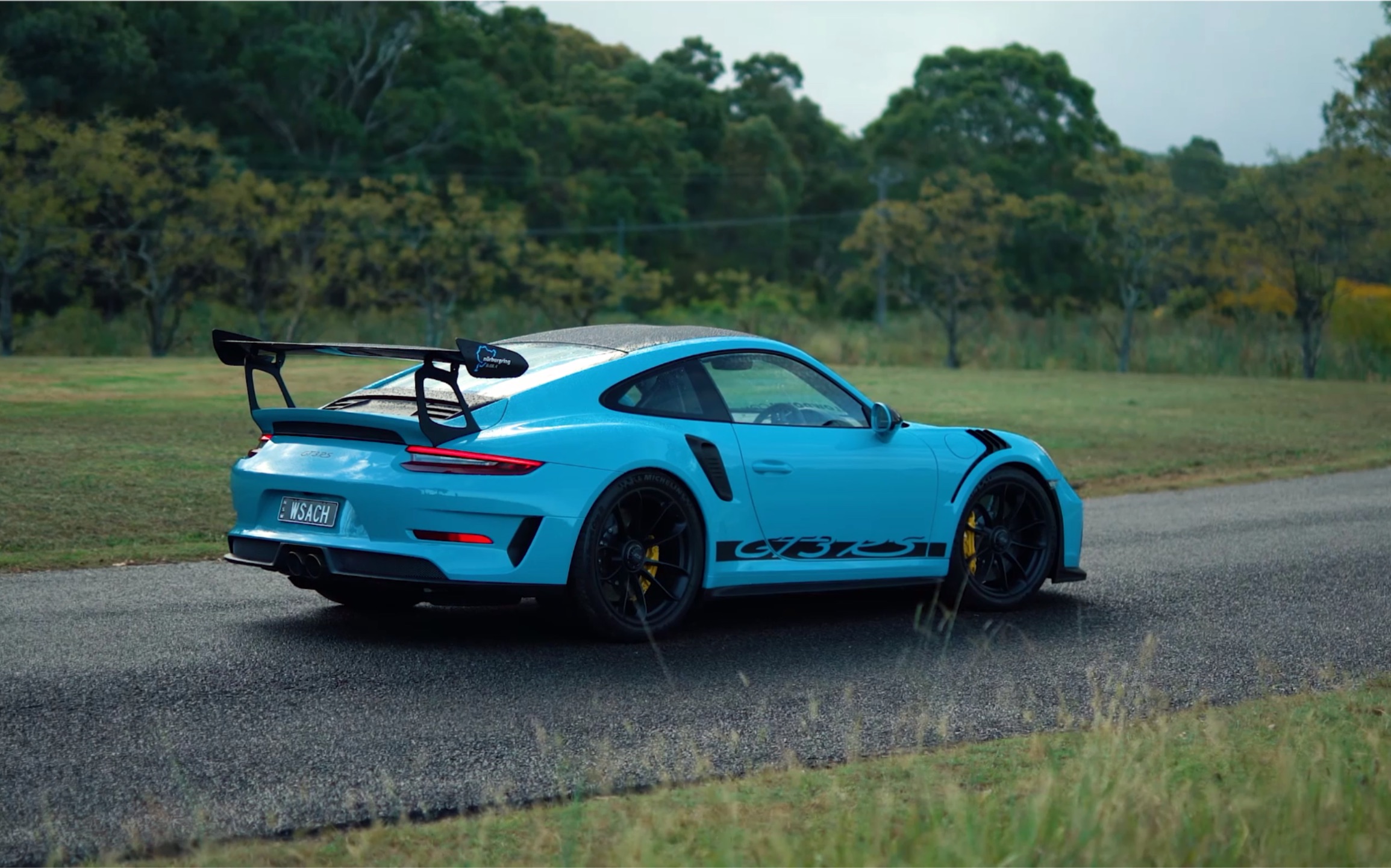 保时捷911gt3rs蓝色,动静展示,dream car到底帅不帅!