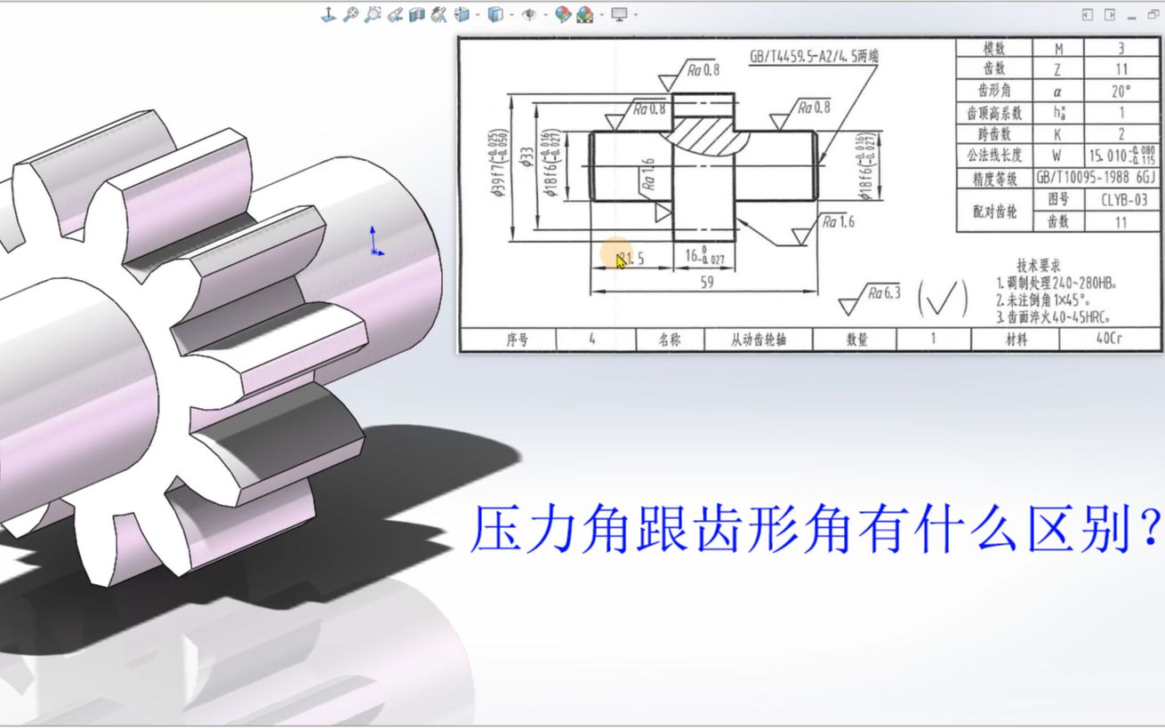 压力角跟齿形角有什么区别?哔哩哔哩bilibili