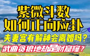 Download Video: 紫微斗数如何正向应卦，如何往好的方向应卦，武曲贪狼地劫财窟窿？夫妻宫有解神铃星会离婚吗？如何往好的方向正向应卦