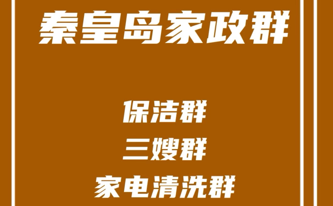 秦皇岛家政群,秦皇岛保洁群,秦皇岛家电清洗群,秦皇岛三嫂阿姨群,秦皇岛家政派单群哔哩哔哩bilibili