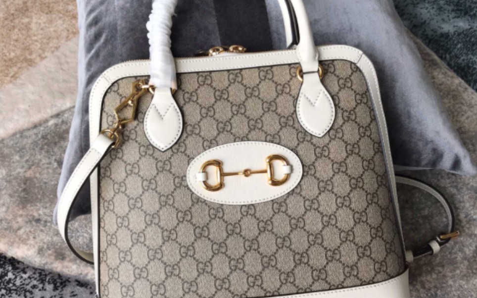 g家古驰gg1955马衔扣款型手提包,高级人造帆布 皮革材质,圆顶造型,赠