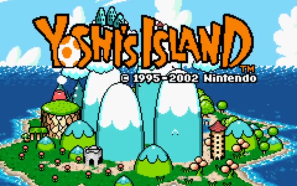 gba游戏《超级马里奥advance3-耀西岛》汉化版,宝宝搭配耀西的可爱