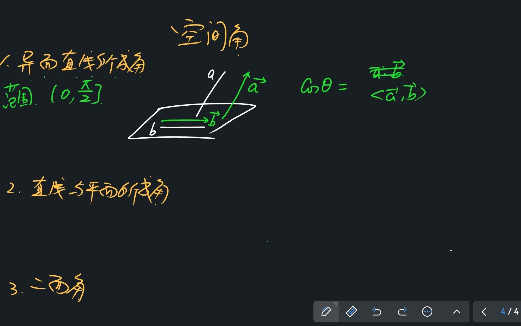 异面角,二面角空间角求法哔哩哔哩bilibili