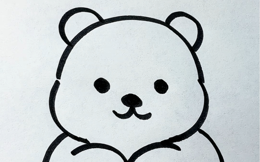 儿童简笔画小熊 简单图片