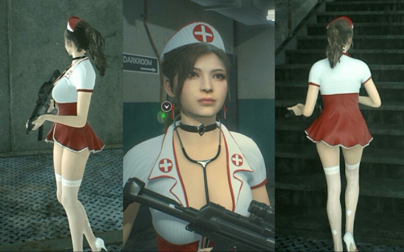 《生化危机2重制版》艾达性感马尾辫护士装_哔哩哔哩_bilibili