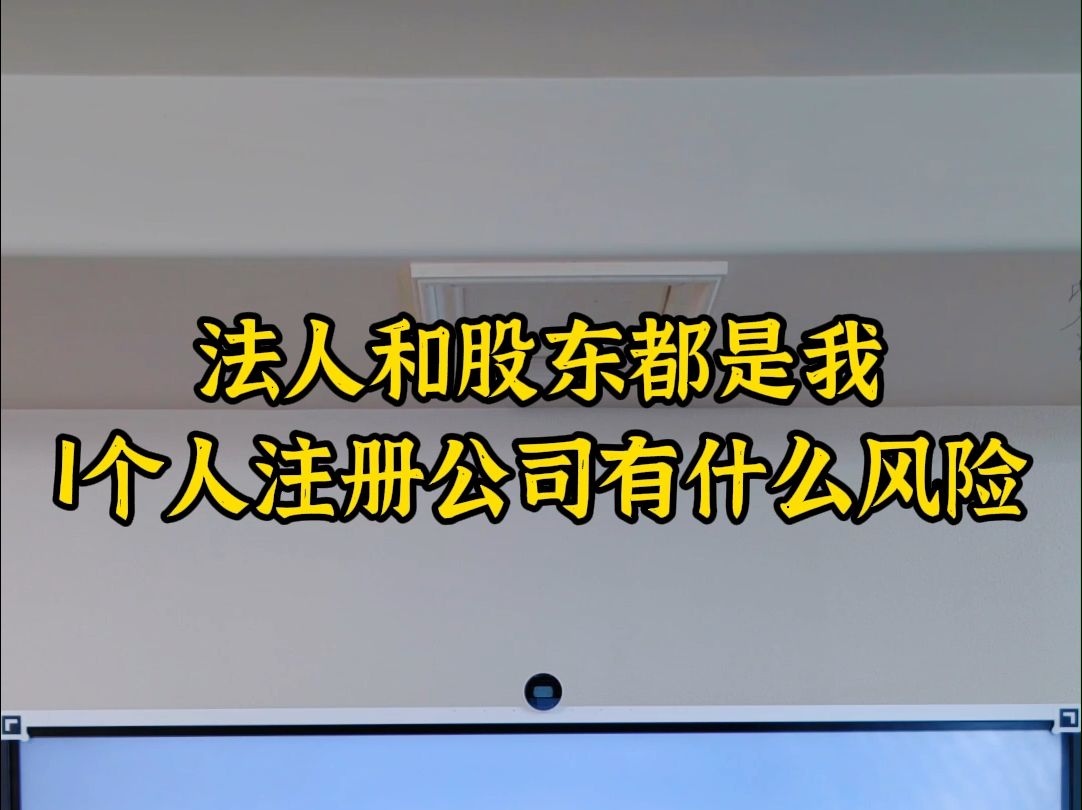 法人和股东都是我,1个人注册公司有什么风险哔哩哔哩bilibili