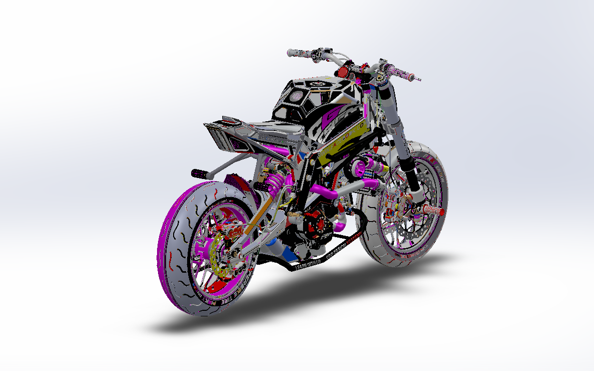 用solidworks打开重机摩托车只想看看,没想到电脑性能被榨干了