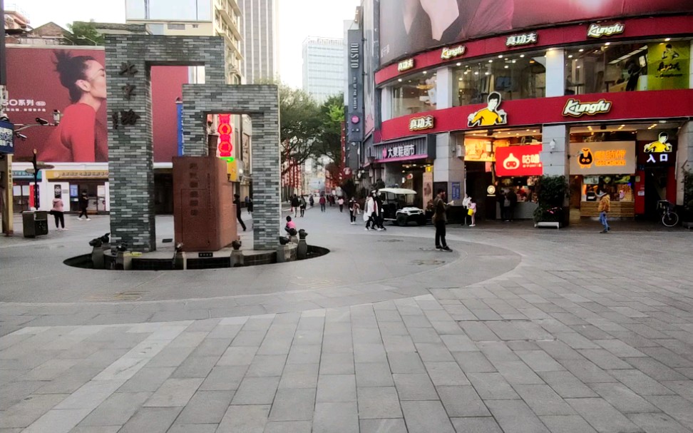 疫情期间的广州北京路商业步行街
