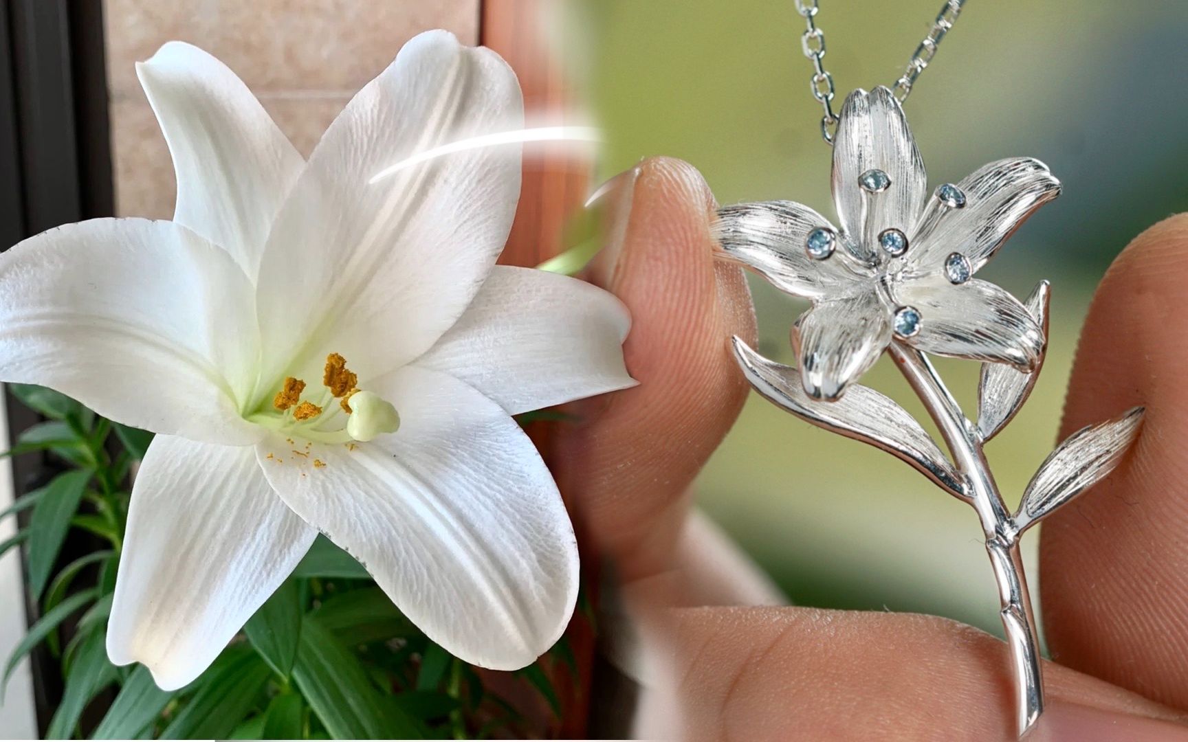 做一朵永不凋谢的百合花吊坠送妈妈-致近在咫尺的爱