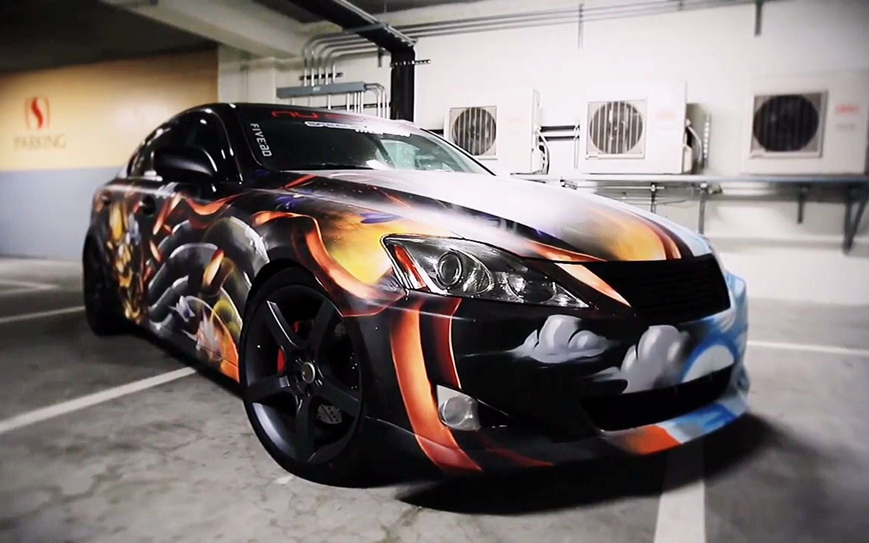 【涂鸦分享】雷克萨斯汽车涂鸦街头涂装艺术创作--bam&vogle