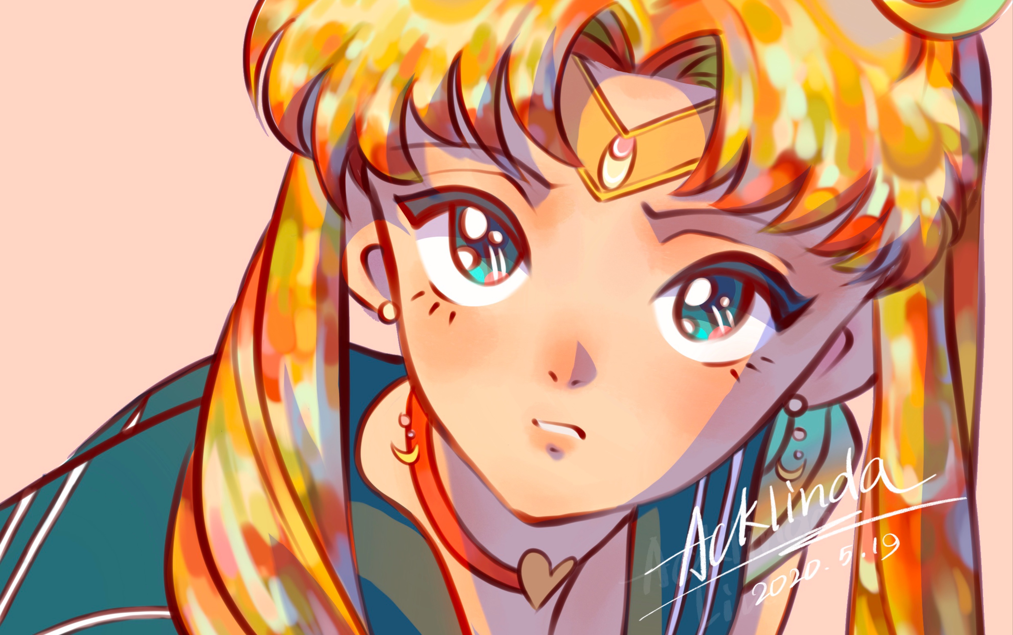 【precreate色彩】五彩斑斓的黄|月野兔|美少女战士重绘