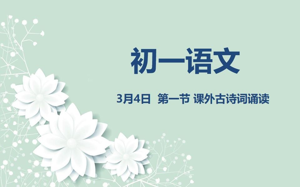 初一语文0304 课外古诗词诵读哔哩哔哩bilibili