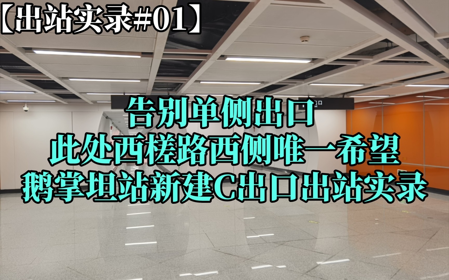 【出站实录】告别单侧出口 此处西槎路西侧唯一希望 鹅掌坦站新建C出口 出站实录哔哩哔哩bilibili