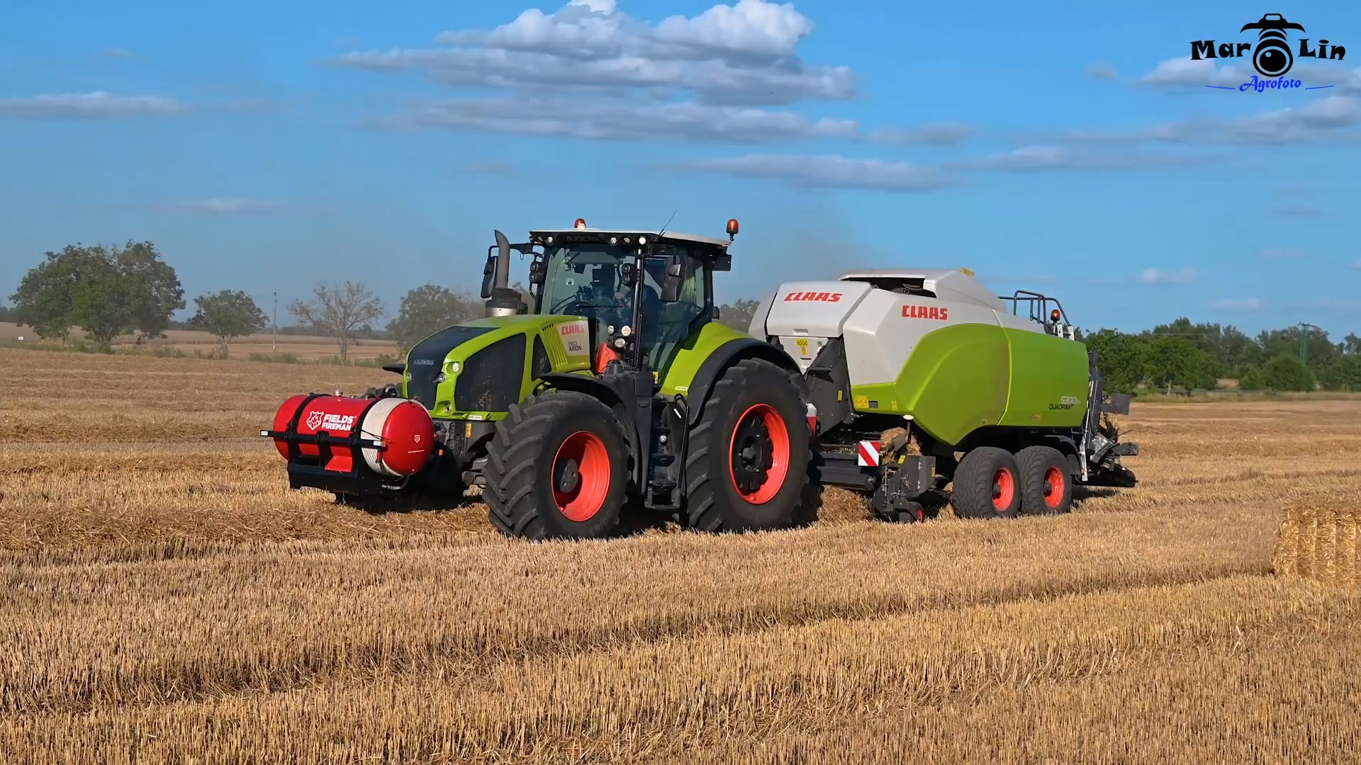 秸秆打包 | Claas Axion 960 | Claas Quadrant 5300RC