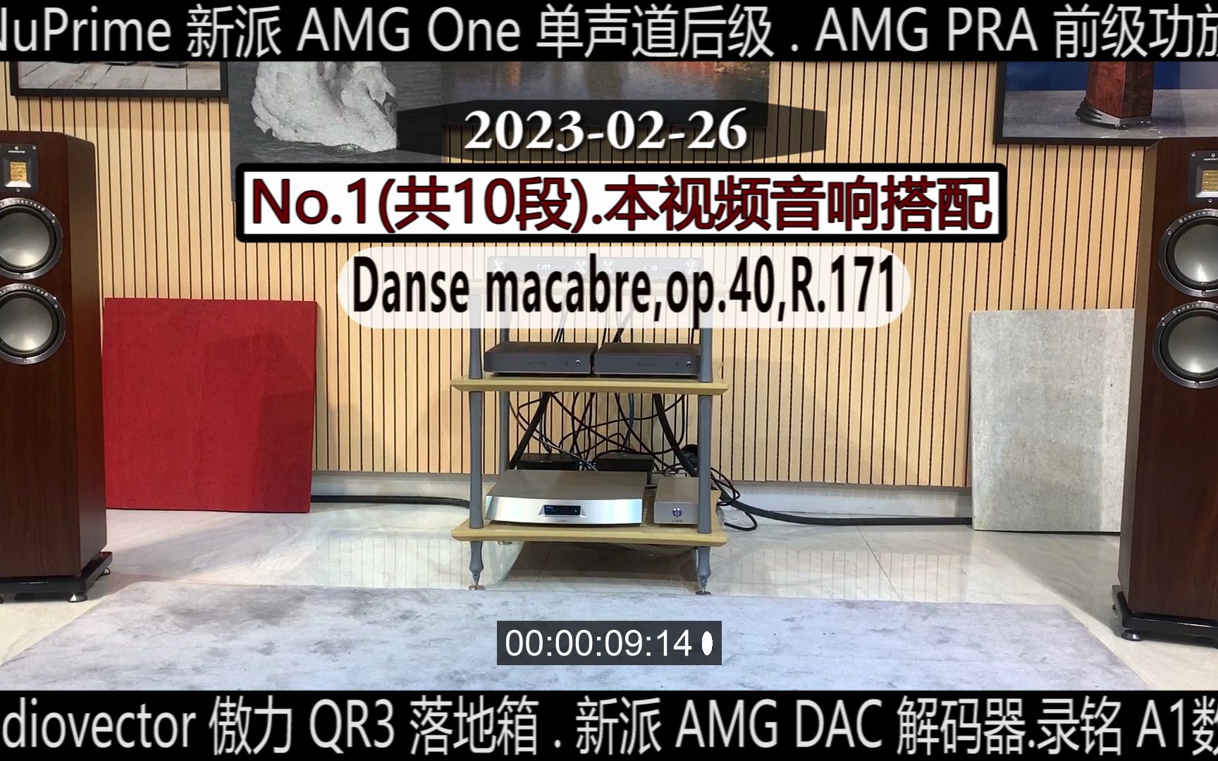 110 新派 AMG One后级单声道170瓦推丹麦Audiovector 傲力 QR3哔哩哔哩bilibili