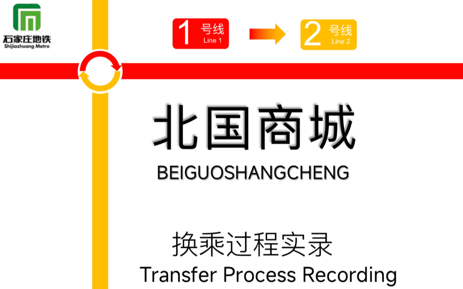 【大型商场ⷦ誧𚵤𚤦𑇣€‘【石家庄地铁】北国商城站1号线换乘2号线 换乘过程实录哔哩哔哩bilibili