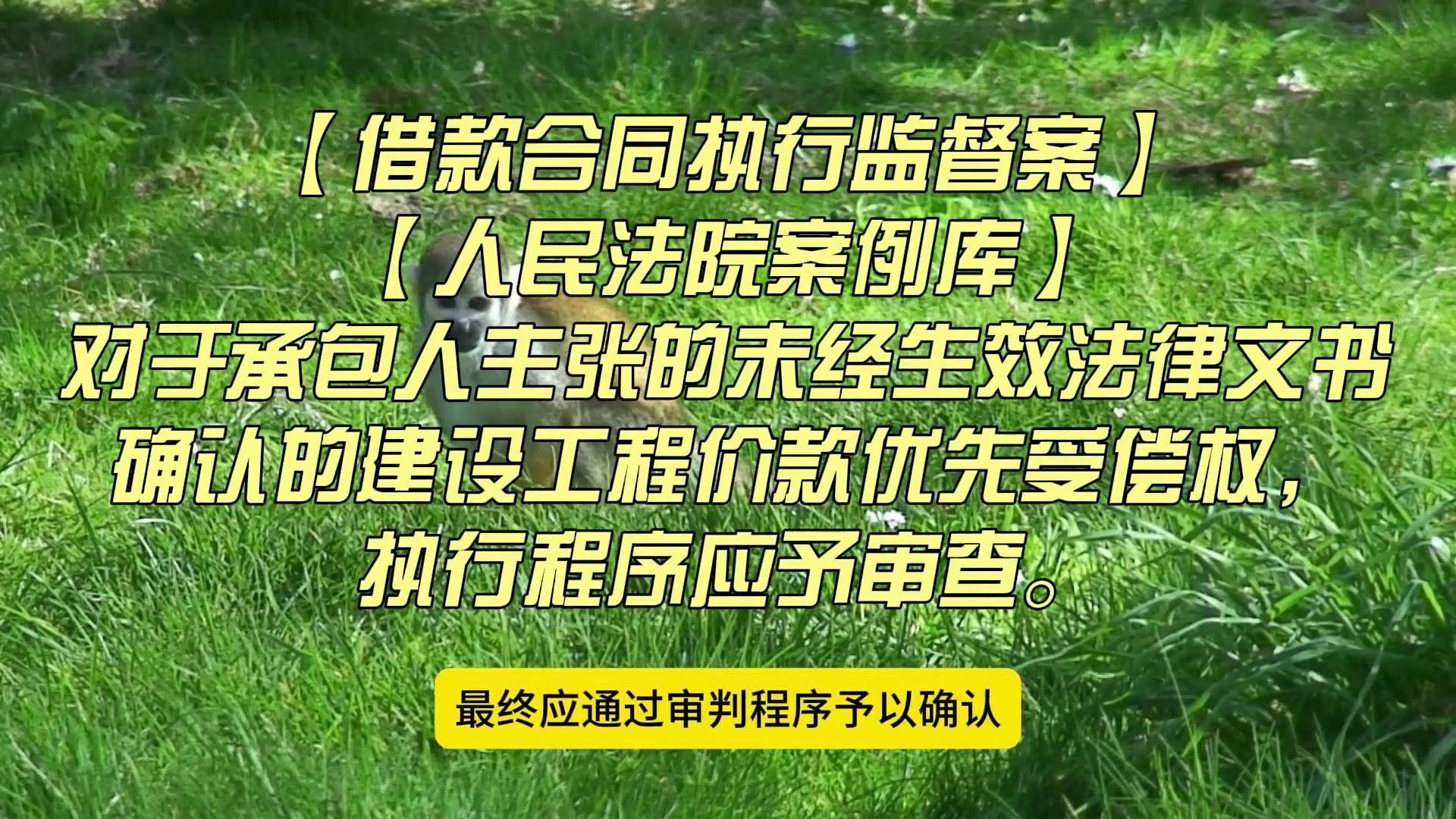 【借款合同执行监督案】【人民法院案例库】对于承包人主张的未经生效法律文书确认的建设工程价款优先受偿权,执行程序应予审查.哔哩哔哩bilibili