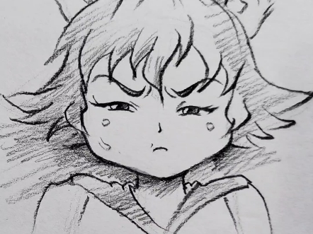 人物表情《生气时!》变红脸颊的明亮部分,嘴巴弯曲#漫画