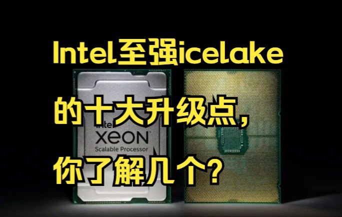 独家总结:Intel至强icelake的10大升级点你了解几个?哔哩哔哩bilibili