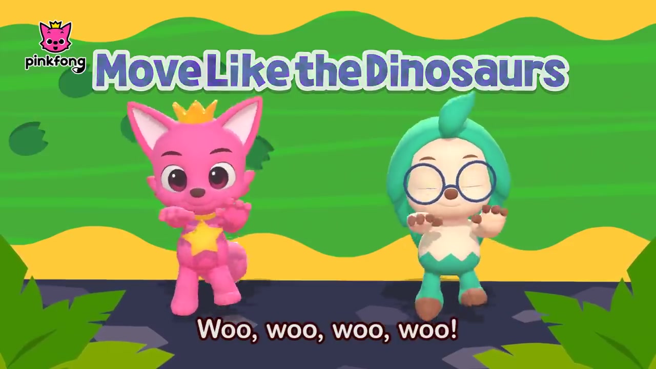 [图]pinkfong !move like the dinosaurs  | 英语儿歌 |  幼儿英语启蒙 | kids songs |