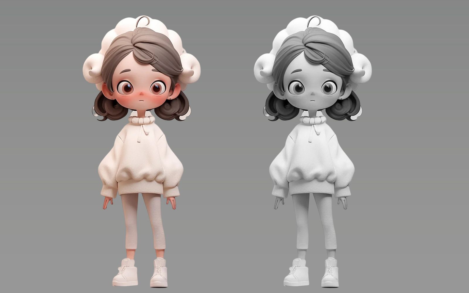 【zbrush雕刻】超可爱小手办制作,新手简单案例教学