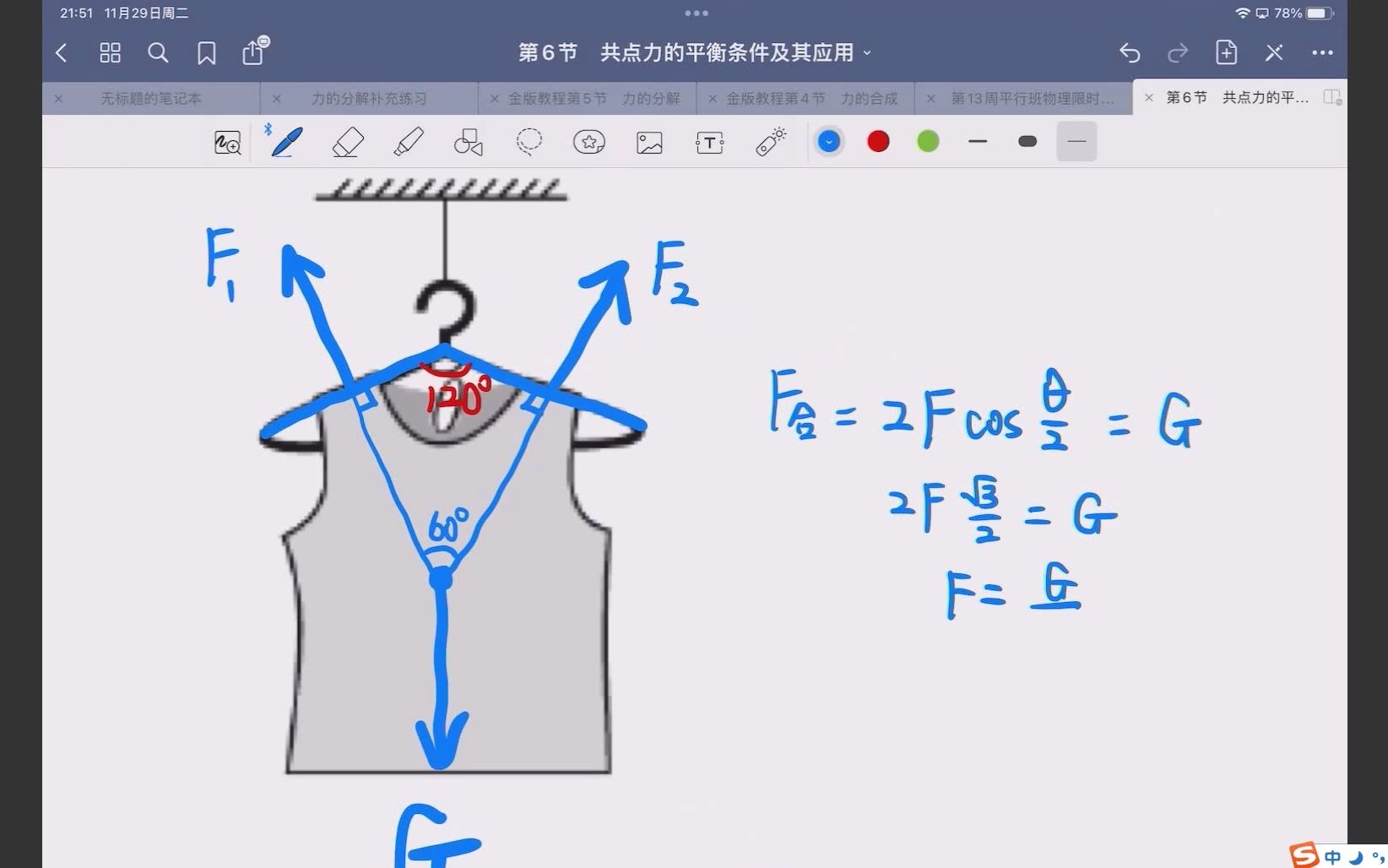 [图]共点力的平衡条件及其应用小本_晓霁