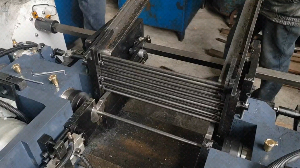 全自动双头倒角机自动上料倒角机圆管圆棒插销坡口机平头机