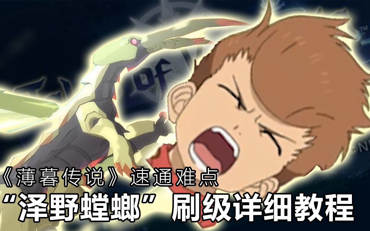 喂狗组薄暮传说速通难点泽野螳螂刷级详细教程