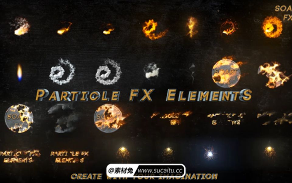 音乐霓虹灯logo演绎动画AE模版 Particle FX Elements哔哩哔哩bilibili