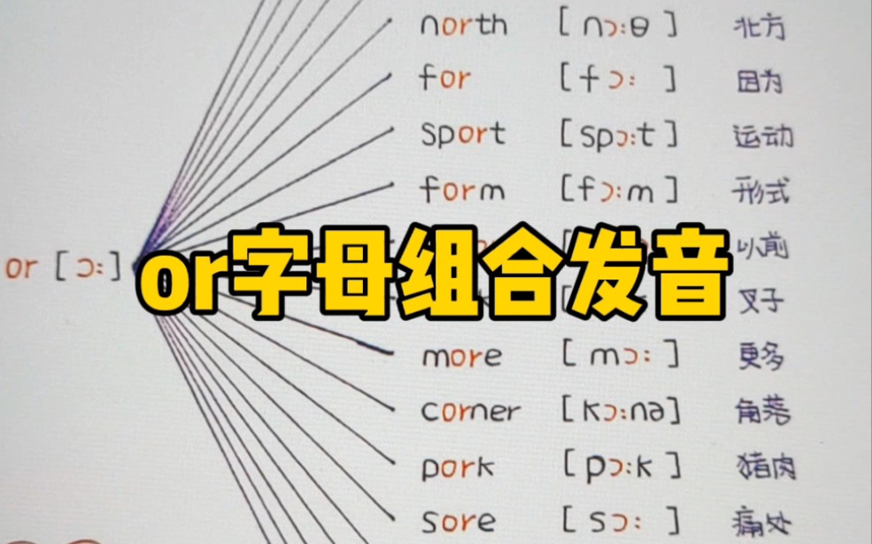 拼读ep16 or字母组合的发音_哔哩哔哩_bilibili