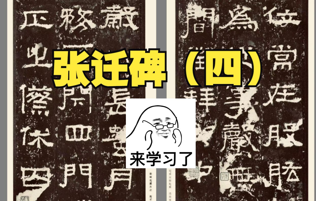 [南艺书法二年级网课]朱友舟临写《张迁碑》(四)“声无细闻...”哔哩哔哩bilibili