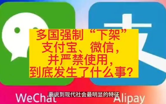 多国强制下架支付宝、微信,并严禁使用,到底发生了什么事?哔哩哔哩bilibili