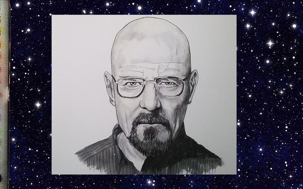 【手绘插图】#美剧# 绝命毒师#演员#布莱恩·克兰斯顿