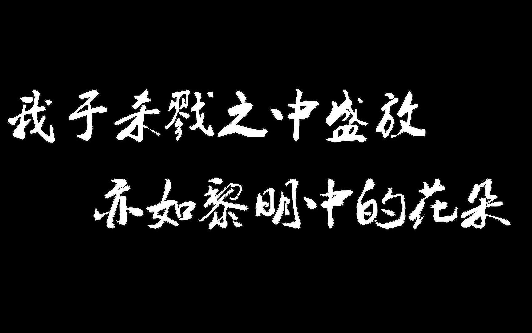 我于杀戮之中绽放,亦如黎明中的花朵