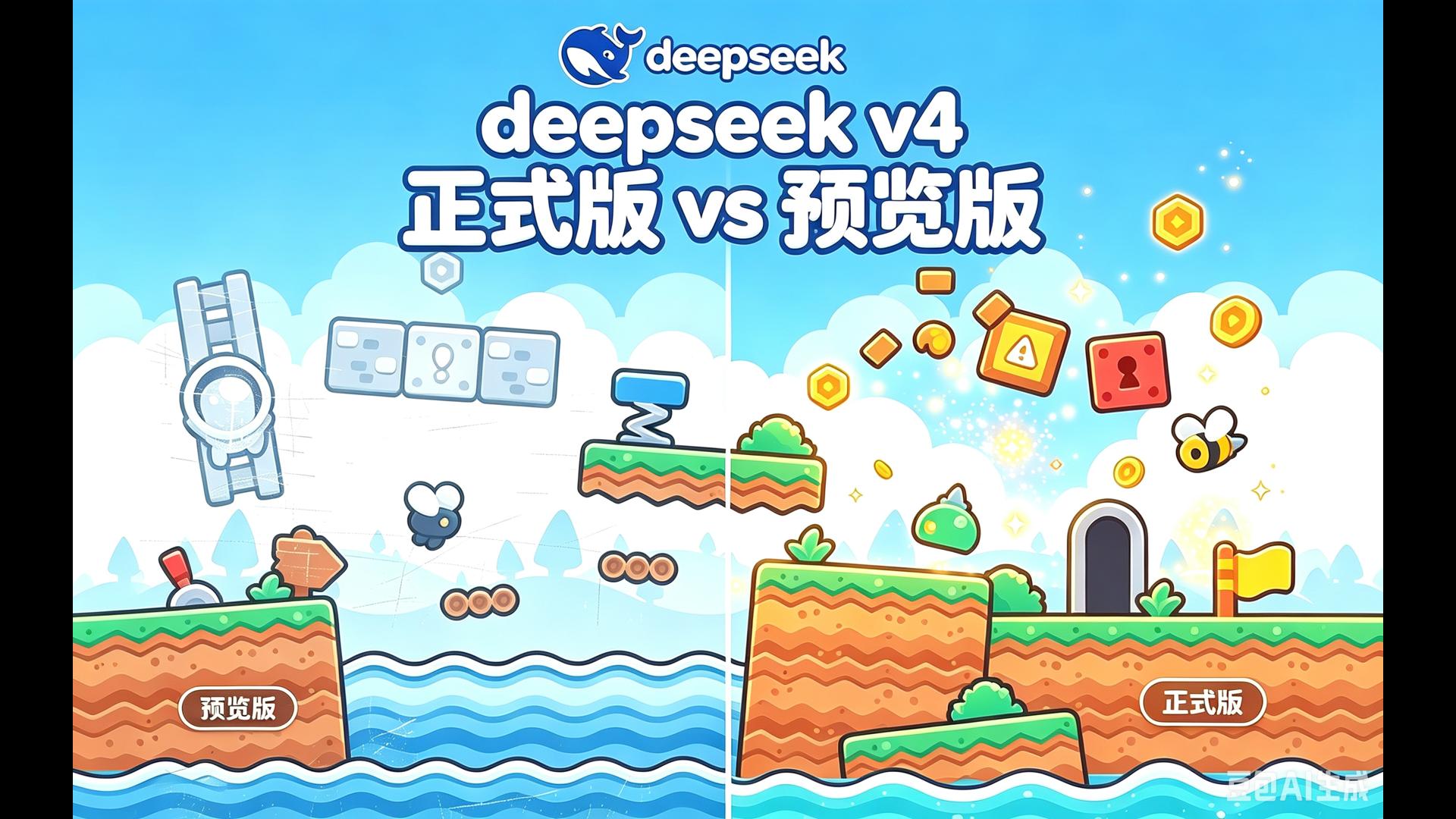 差距最大的一集!让deepseek v4正式版和预览版做同一款游戏